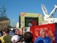 Kaiserslautern fan fest jumbotron with Ghana vs Czech match.jpg